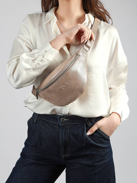 Heuptasje Small Derby Glitter Leder Nathan baume Bruin n city 25GT ander zicht 1