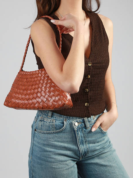 Schoudertas Tresse Miniprix Bruin tresse 88302 ander zicht 1