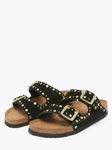 Slippers Uit Leder Birkenstock Zwart women 1030348 ander zicht 1