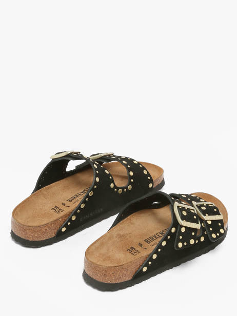 Slippers Uit Leder Birkenstock Zwart women 1030348 ander zicht 2