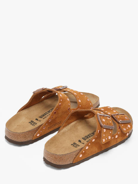 Slippers Uit Leder Birkenstock Bruin women 1031731 ander zicht 2