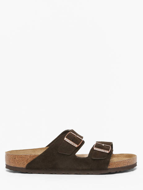 Slippers Uit Leder Birkenstock Bruin men 951311