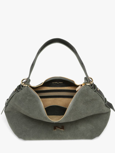 Schoudertas Carrie Suède Leder Nathan baume Groen vogue 1 ander zicht 3