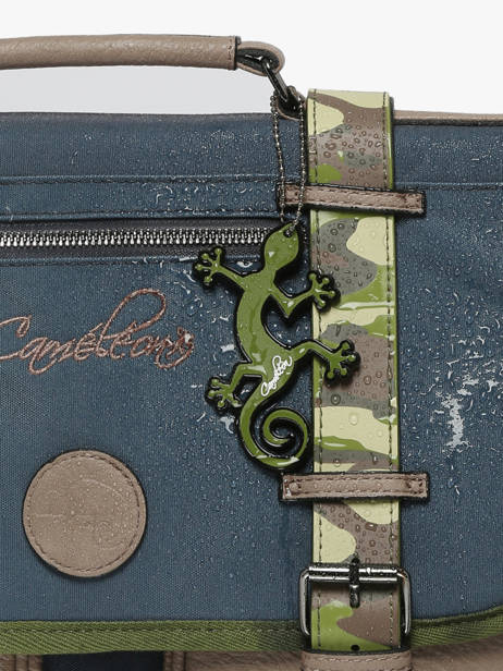 Boekentas 2 Compartimenten Cameleon Blauw vintage urban PBVBCA38 ander zicht 6