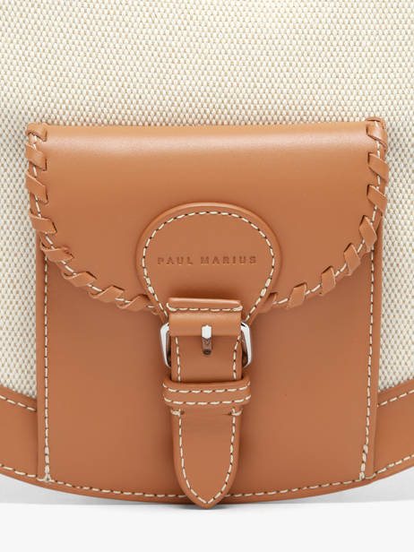 Schoudertas Hobo M Escapade Katoen En Leder Paul marius Beige escapade HOBOMESC ander zicht 2