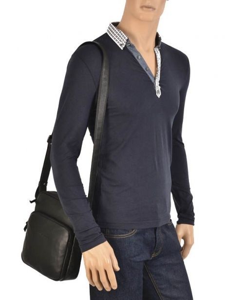 Cross Body Tas Lancaster Zwart soft vintage homme 320-12 ander zicht 2