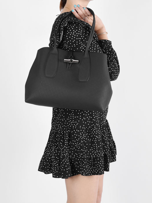 Longchamp Roseau Schoudertas Zwart