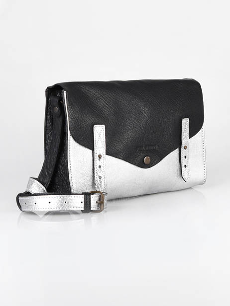 Cross Body Tas L'indispensable Argento Leder Paul marius Zwart argento INDISARG ander zicht 2