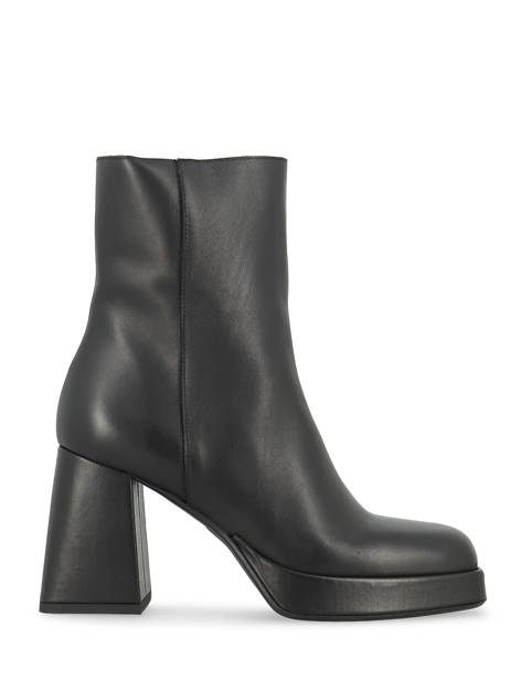 Enkellaarsjes Met Hak Uit Leder Semerdjian Zwart accessoires M684M2