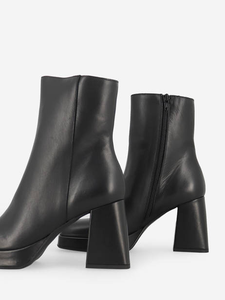 Enkellaarsjes Met Hak Uit Leder Semerdjian Zwart accessoires M684M2 ander zicht 1