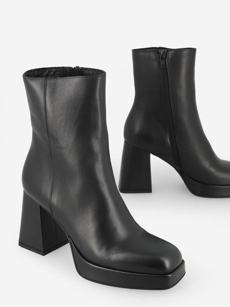 Enkellaarsjes Met Hak Uit Leder Semerdjian Zwart accessoires M684M2 ander zicht 3