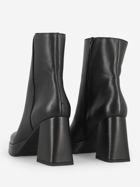 Enkellaarsjes Met Hak Uit Leder Semerdjian Zwart accessoires M684M2 ander zicht 4