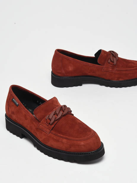 Mocassins Salka Velcalf Uit Leder Mephisto Bruin accessoires V ander zicht 3