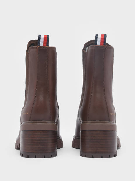 Enkellaarsjes Met Hak Uit Leder Tommy hilfiger Bruin accessoires 6737GT7 ander zicht 4