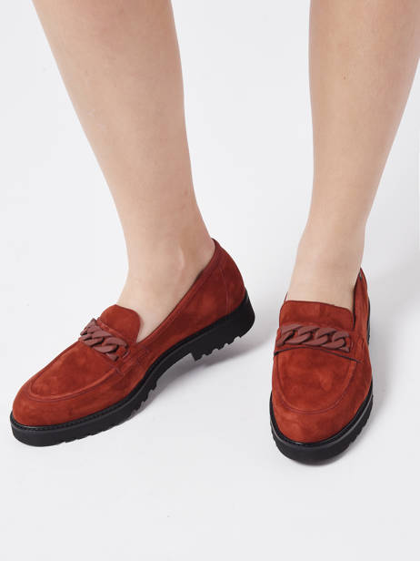 Mocassins Salka Velcalf Uit Leder Mephisto Bruin accessoires V ander zicht 2