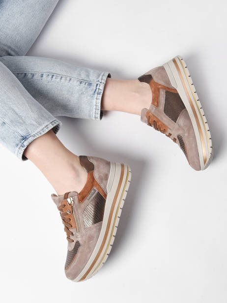 Sneakers Panthea Uit Leder Mephisto Beige accessoires PANTHEA ander zicht 2