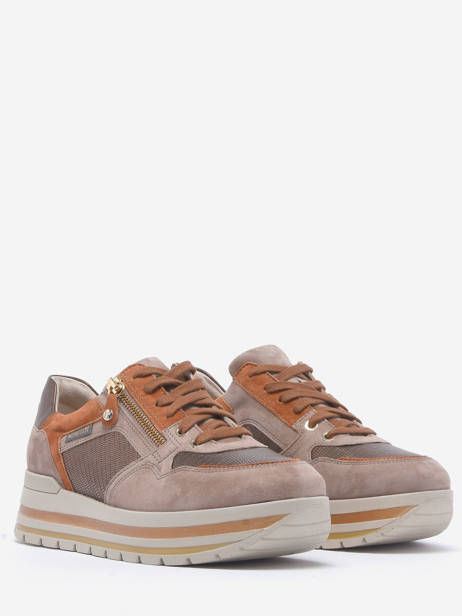 Sneakers Panthea Uit Leder Mephisto Beige accessoires PANTHEA ander zicht 3