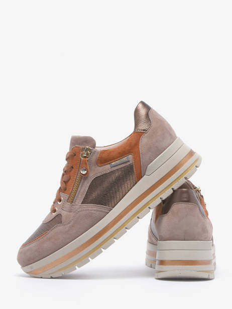 Sneakers Panthea Uit Leder Mephisto Beige accessoires PANTHEA ander zicht 4
