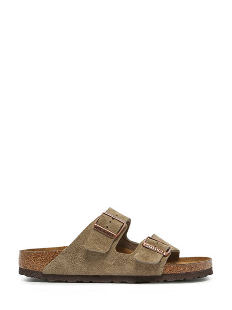 Slippers Arizona Uit Leder Birkenstock Beige women 951303